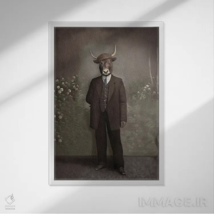 تابلو نیکلو اثر انیمال فَنسی - نمای قابدار سفید