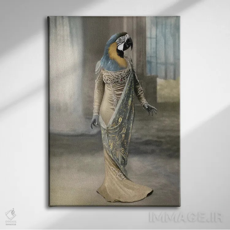 تابلو ملکه آزورا اثر انیمال فَنسی - نمای روبهرو روی دیوار