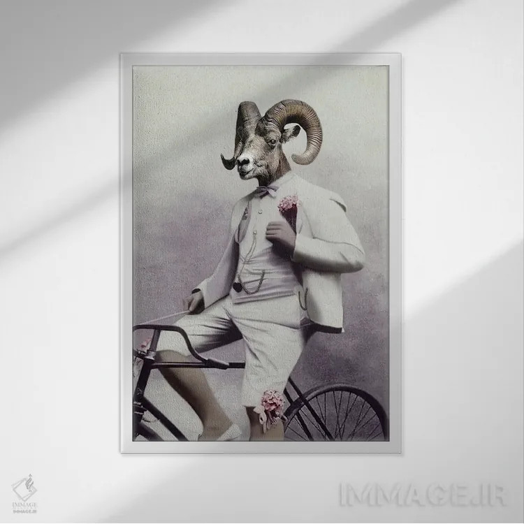 تابلو رمزی اثر انیمال فَنسی - نمای قابدار سفید