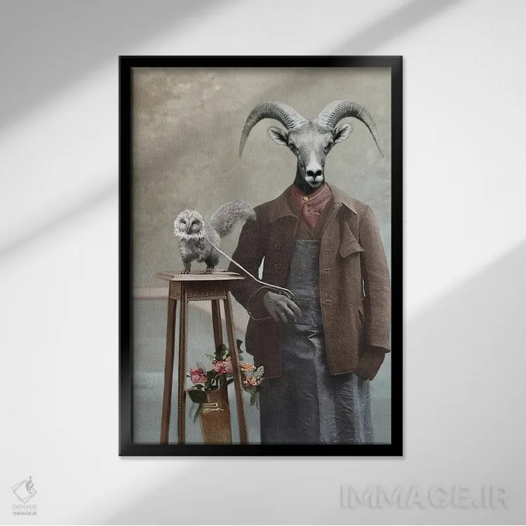 تابلو ری و پلوتو اثر انیمال فَنسی - نمای قابدار مشکی