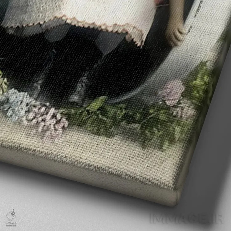 تابلو آوریل اثر انیمال فَنسی - نمای نزدیک بافت بوم