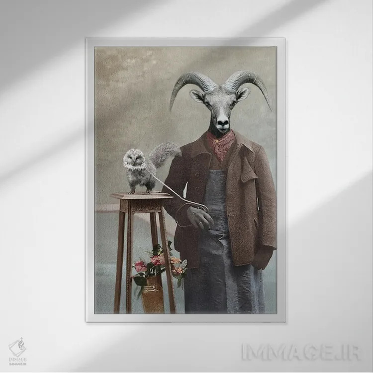 تابلو ری و پلوتو اثر انیمال فَنسی - نمای قابدار سفید