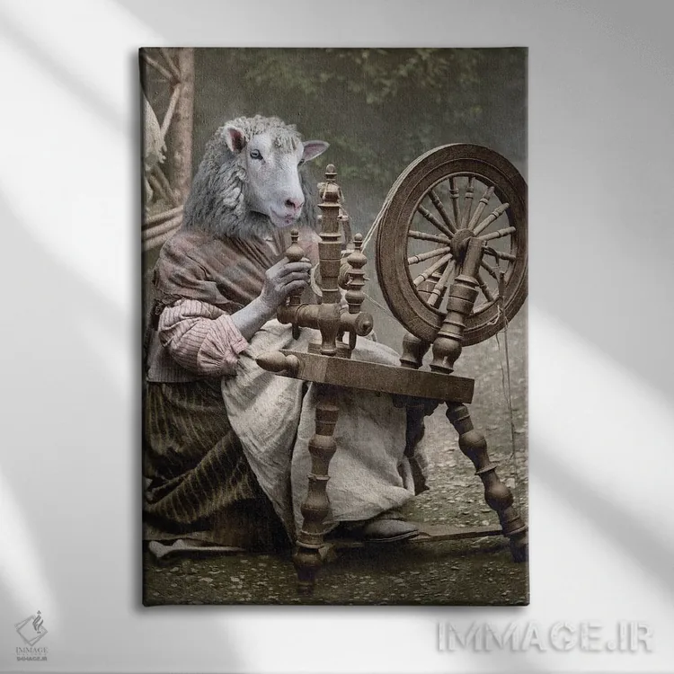 تابلو بافنده اثر انیمال فَنسی - نمای روبهرو روی دیوار