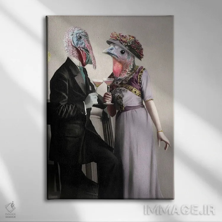 تابلو تست بوقلمون اثر انیمال فَنسی - نمای روبهرو روی دیوار