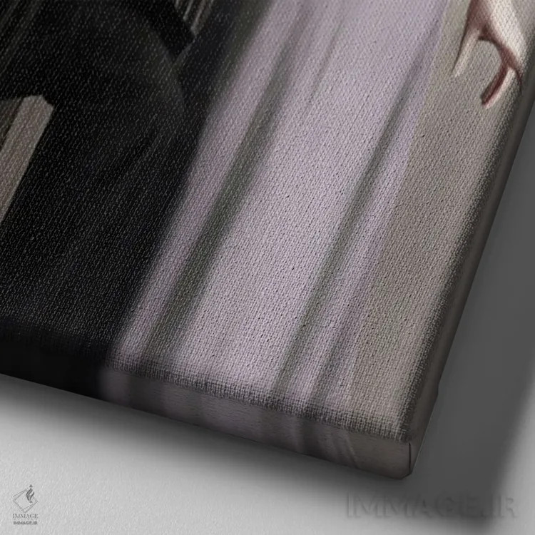 تابلو تست بوقلمون اثر انیمال فَنسی - نمای نزدیک بافت بوم