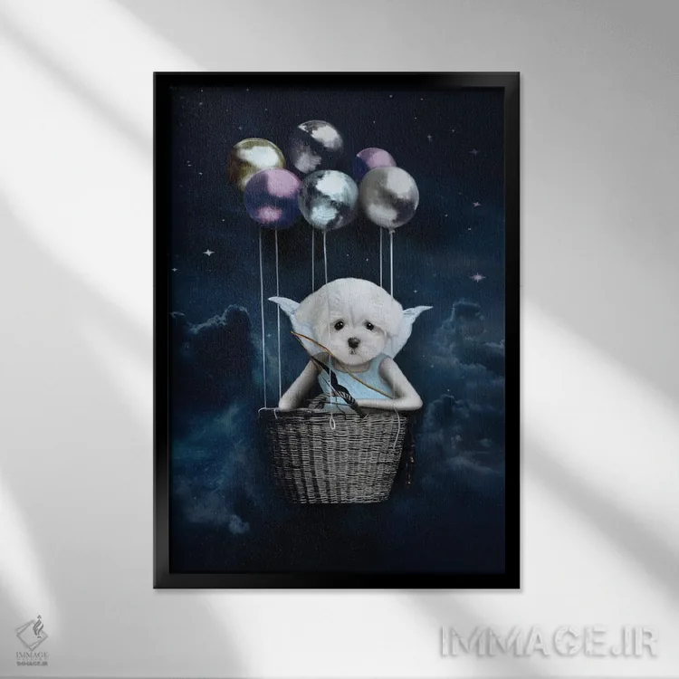 تابلو آریِل اثر انیمال فَنسی - نمای قابدار مشکی