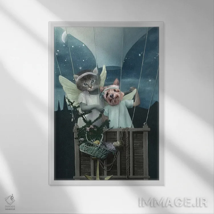 تابلو دیدار فرشتگان اثر انیمال فَنسی - نمای قابدار سفید