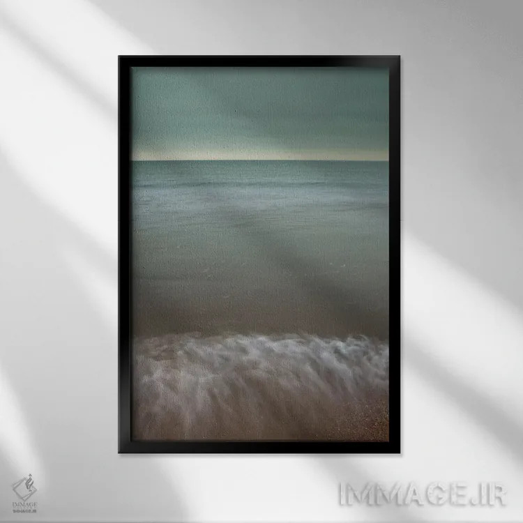 تابلو پاشیدن روی ماسه اثر آصاف فرانک - نمای قابدار مشکی