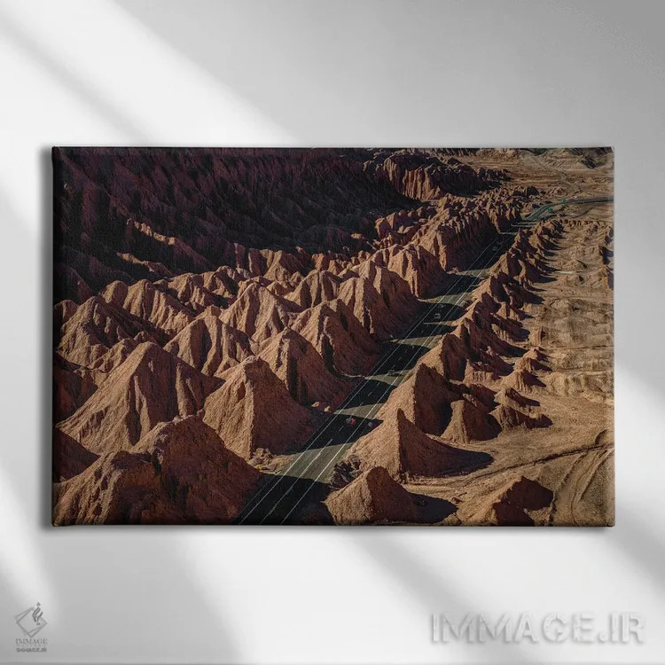 تابلو جاده اصلی صحرای آتاکاما اثر الکس جی پرز - نمای روبهرو روی دیوار