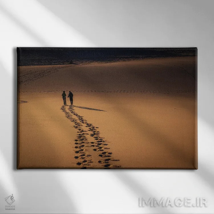 تابلو گمشده در تپههای شنی اثر الکس جی پرز - نمای روبهرو روی دیوار