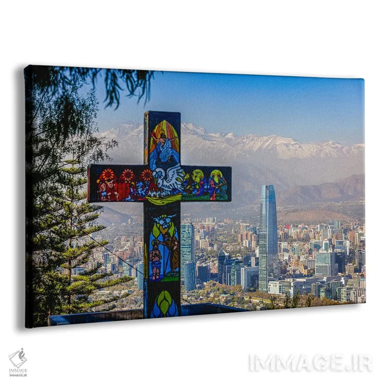 تابلو نمای متقاطع آسماننمای سانتیاگو اثر الکس جی پرز - نمای پرسپکتیو محصول
