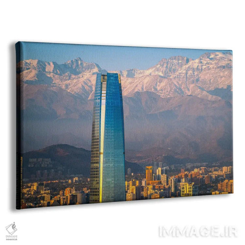 تابلو برج آسماننمای سانتیاگو اثر الکس جی پرز - نمای پرسپکتیو محصول