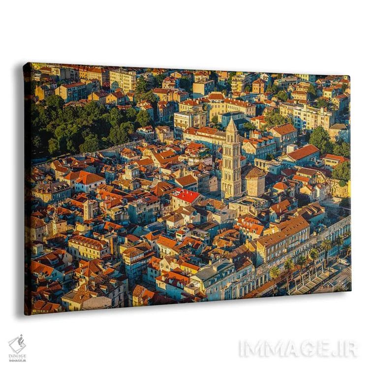 تابلو برج ناقوس مرکز شهر قدیمی اسپلیت اثر الکس جی پرز - نمای پرسپکتیو محصول