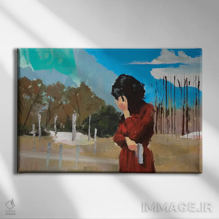تابلو کاش یک قلب چوبی داشتم اثر الکساندر گراهوفسکی - نمای روبهرو روی دیوار