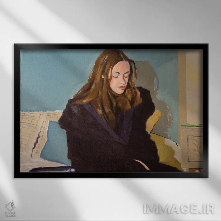 تابلو سیگارهایم را فراموش کردم اثر الکساندر گراهوفسکی - نمای قابدار مشکی