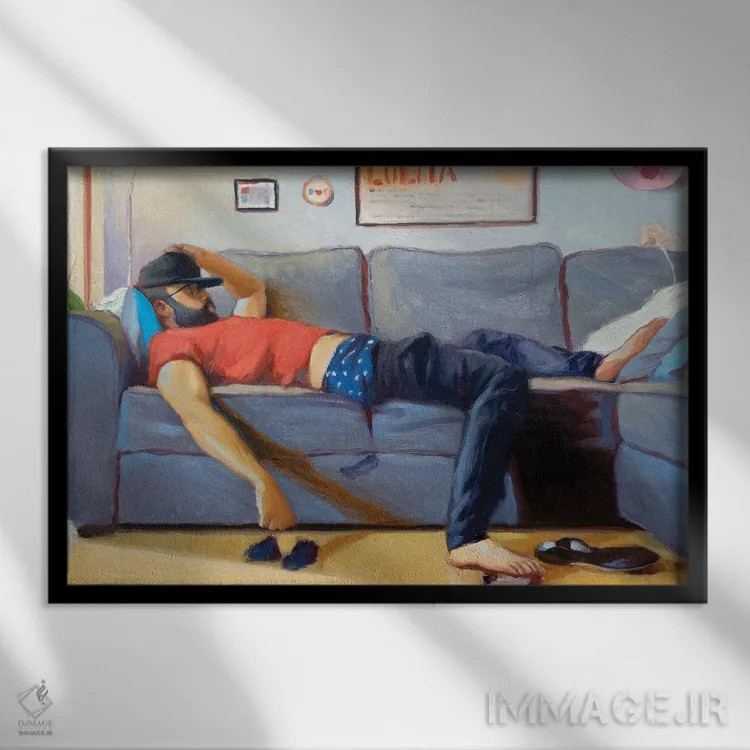 تابلو به تو فکر میکنم اثر الکساندر گراهوفسکی - نمای قابدار مشکی