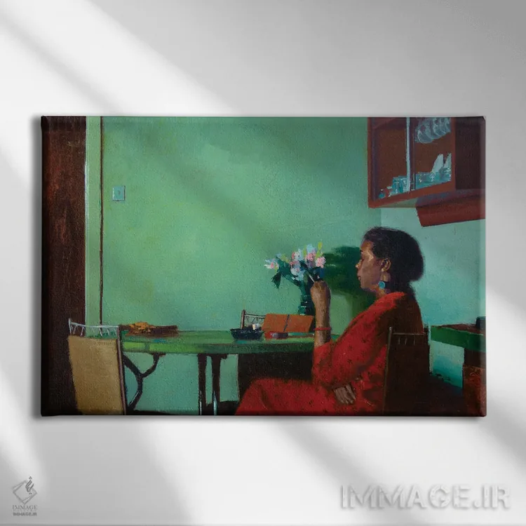 تابلو برگهای پاییزی اثر الکساندر گراهوفسکی - نمای روبهرو روی دیوار