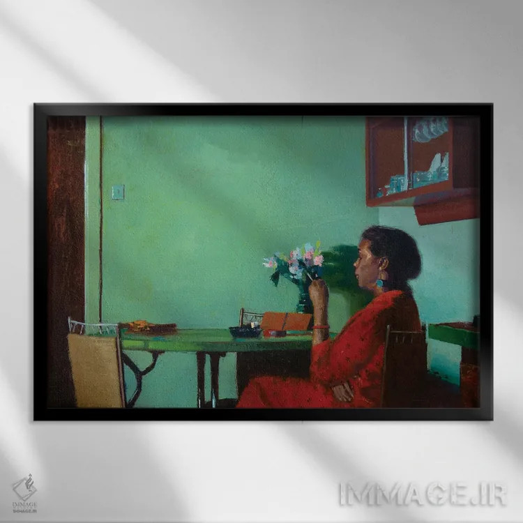 تابلو برگهای پاییزی اثر الکساندر گراهوفسکی - نمای قابدار مشکی