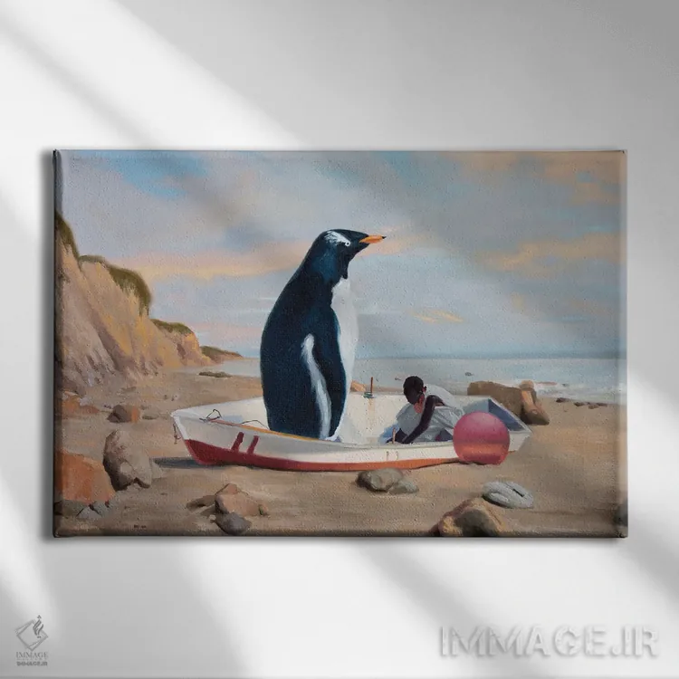 تابلو جزر و مد در حال اوج گرفتن است اثر الکساندر گراهوفسکی - نمای روبهرو روی دیوار