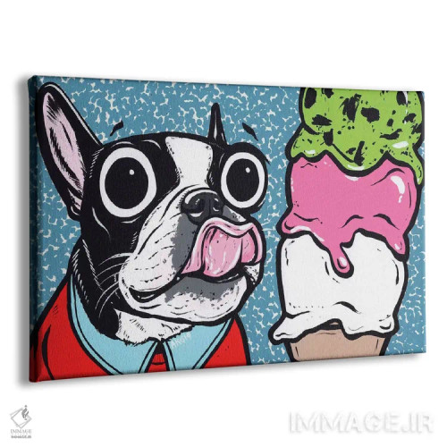 تابلو بوستون تریر و بستنی اثر آلیسون گاتچل - نمای پرسپکتیو محصول