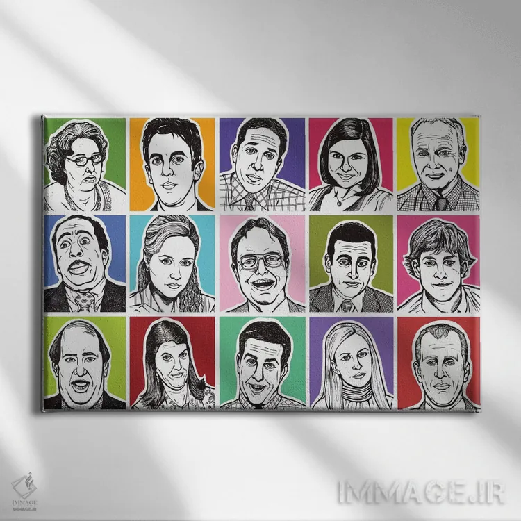 تابلو اداره (نام سریال) اثر آلیسون گاتچل - نمای روبهرو روی دیوار