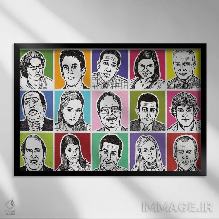 تابلو اداره (نام سریال) اثر آلیسون گاتچل - نمای قابدار مشکی