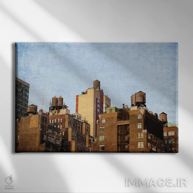 تابلو برجهای آب نیویورک سیتی اثر آن هادک - نمای روبهرو روی دیوار