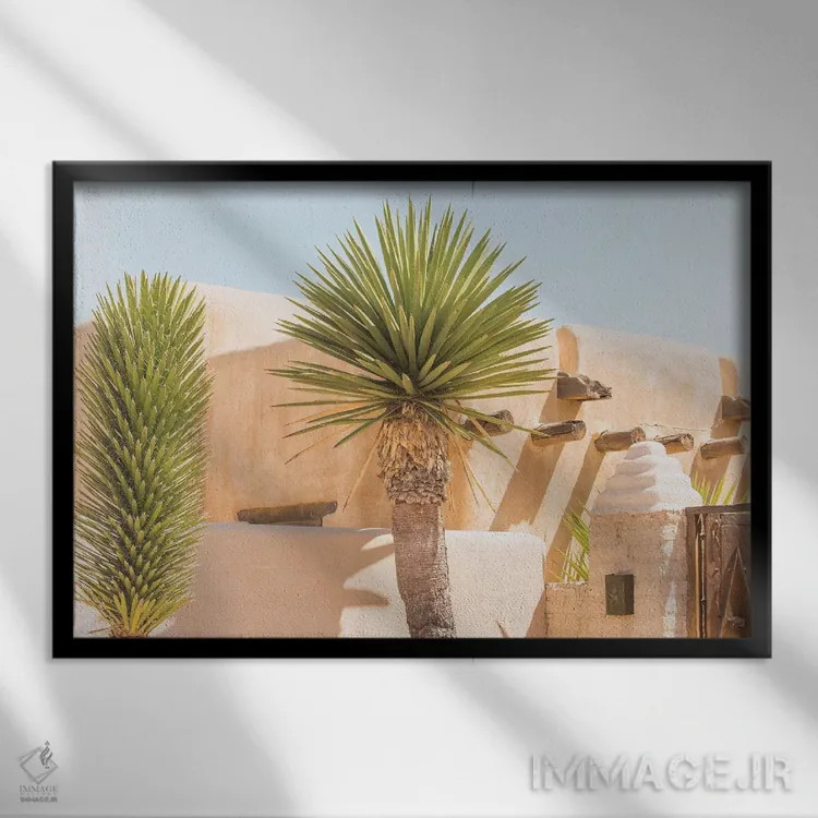 تابلو واحه اثر آن هادک - نمای قابدار مشکی