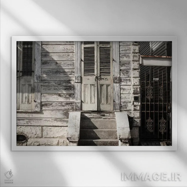 تابلو نیواورلئان قدیم اثر آن هادک - نمای قابدار سفید