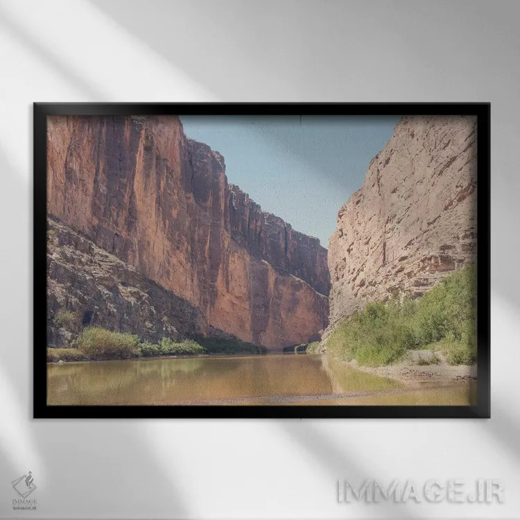 تابلو بیگ بند تگزاس (پارک ملی) اثر آن هادک - نمای قابدار مشکی