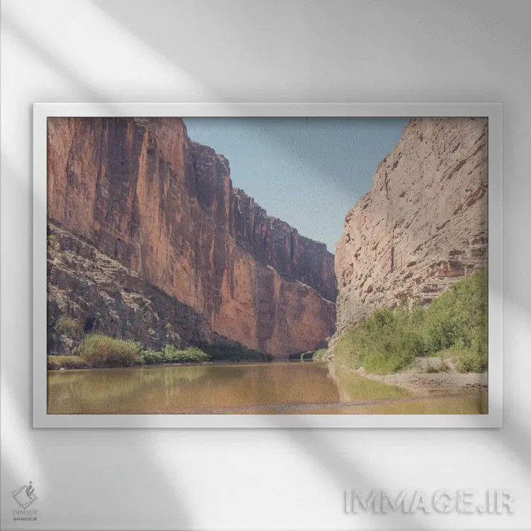 تابلو بیگ بند تگزاس (پارک ملی) اثر آن هادک - نمای قابدار سفید