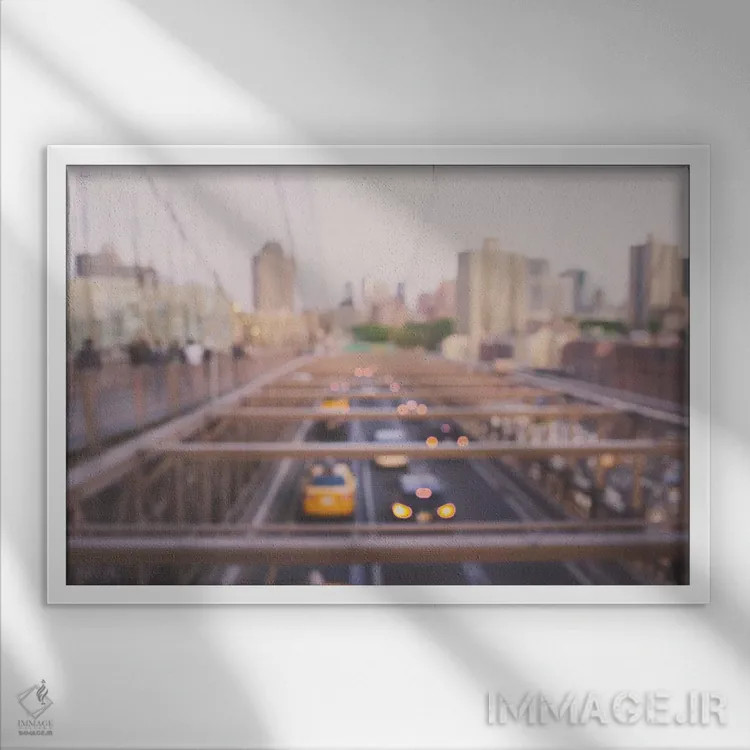 تابلو راهی بروکلین (یا: مسیر بروکلین) اثر آن هادک - نمای قابدار سفید