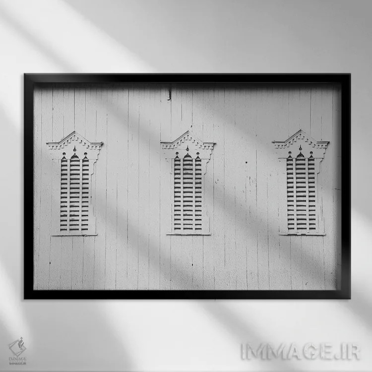 تابلو انبار روستایی اثر آن هادک - نمای قابدار مشکی