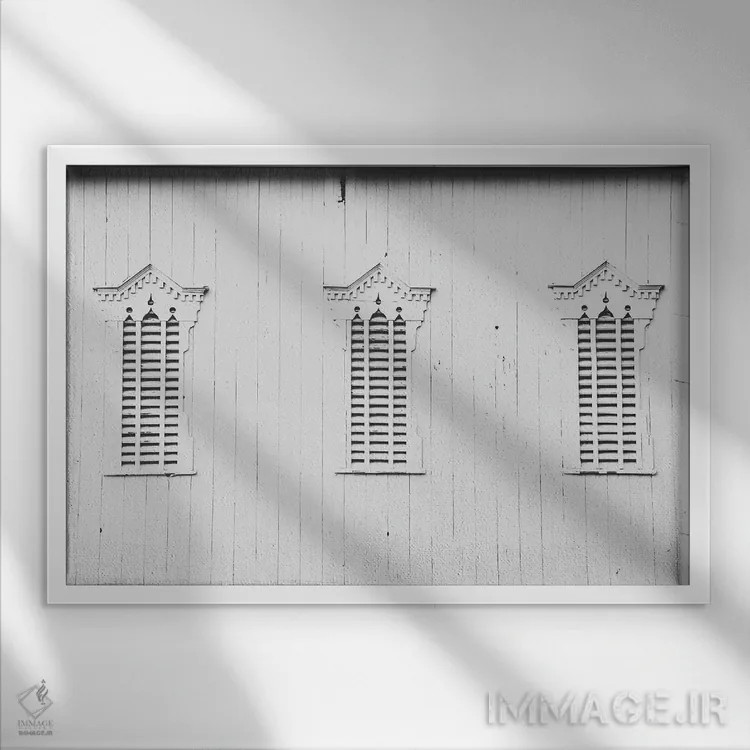 تابلو انبار روستایی اثر آن هادک - نمای قابدار سفید