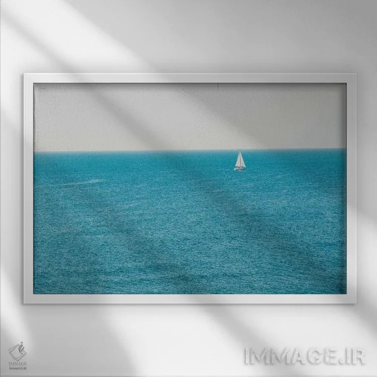 تابلو بادبان برافراز (آماده حرکت شو) اثر آن هادک - نمای قابدار سفید