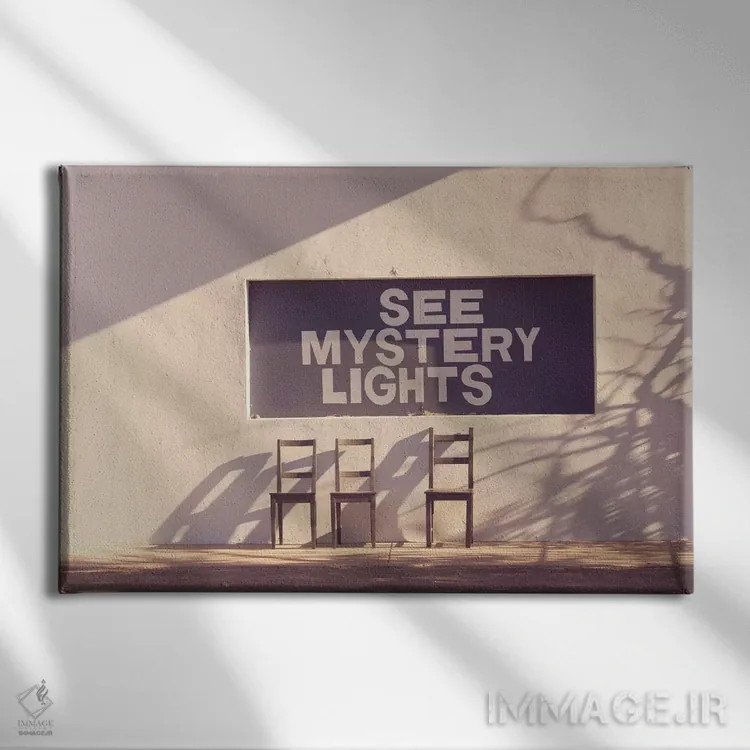 تابلو تماشای نورهای اسرارآمیز اثر آن هادک - نمای روبهرو روی دیوار