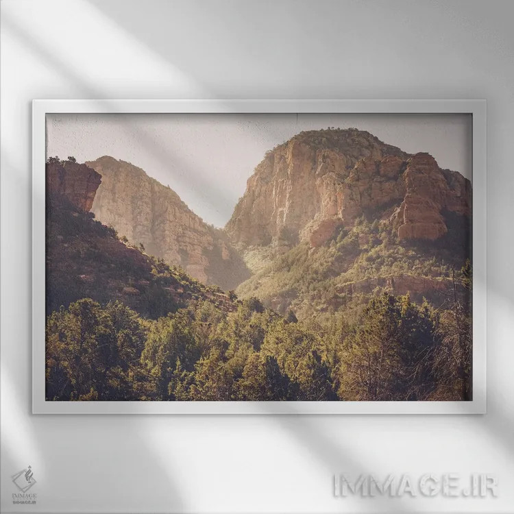 تابلو طلوع سدونا اثر آن هادک - نمای قابدار سفید