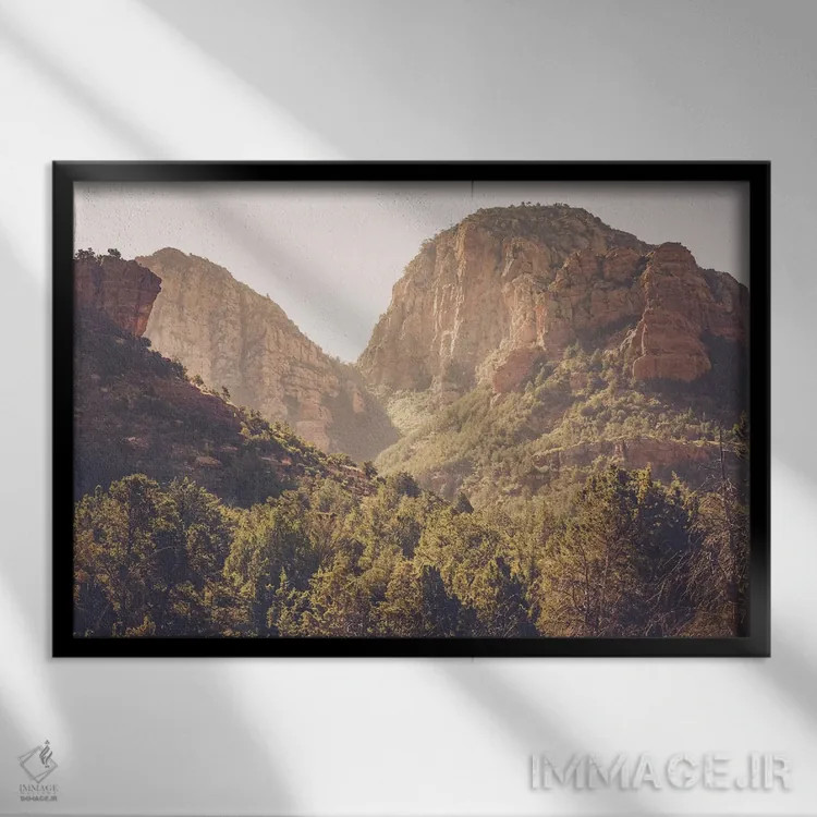 تابلو طلوع سدونا اثر آن هادک - نمای قابدار مشکی