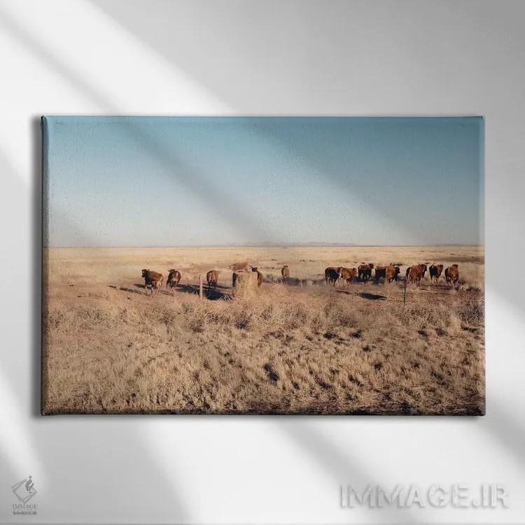 تابلو فرار (حرکت گلهای، یورش حیوانات) اثر آن هادک - نمای روبهرو روی دیوار