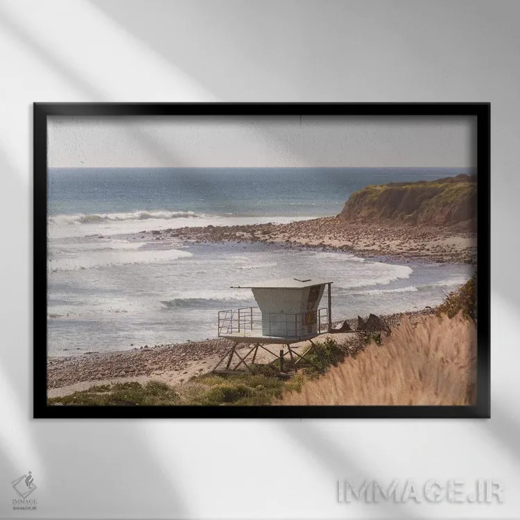 تابلو تابستان در مالیبو اثر آن هادک - نمای قابدار مشکی