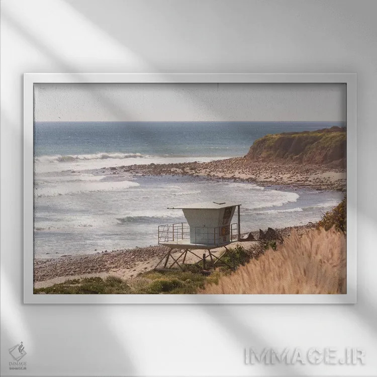 تابلو تابستان در مالیبو اثر آن هادک - نمای قابدار سفید