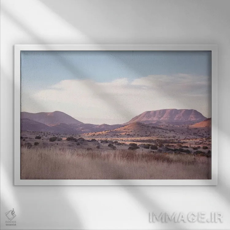 تابلو غروب بر فراز مارفا اثر آن هادک - نمای قابدار سفید