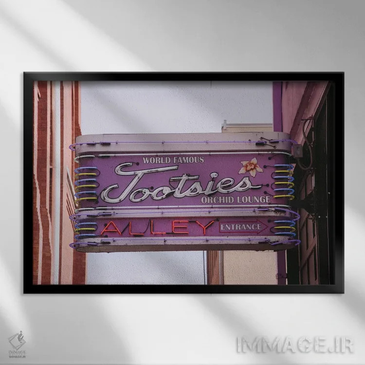 تابلو توتسی نشویل (بار/کافه معروف) اثر آن هادک - نمای قابدار مشکی