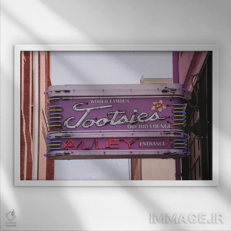 تابلو توتسی نشویل (بار/کافه معروف) اثر آن هادک - نمای قابدار سفید