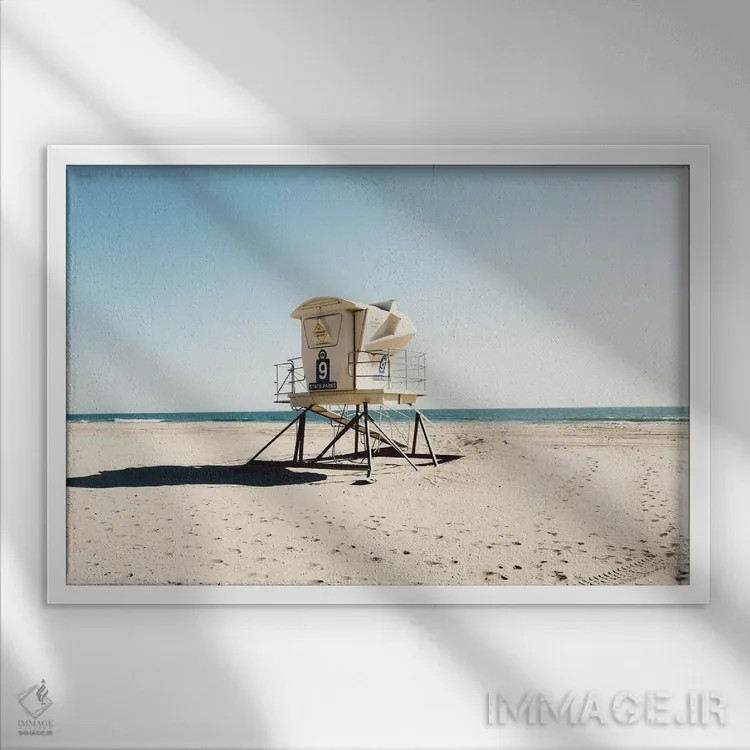 تابلو تابستان کالیفرنیا اثر آن هادک - نمای قابدار سفید