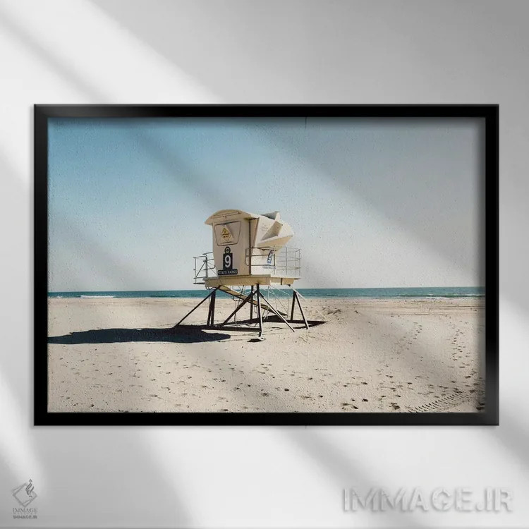 تابلو تابستان کالیفرنیا اثر آن هادک - نمای قابدار مشکی
