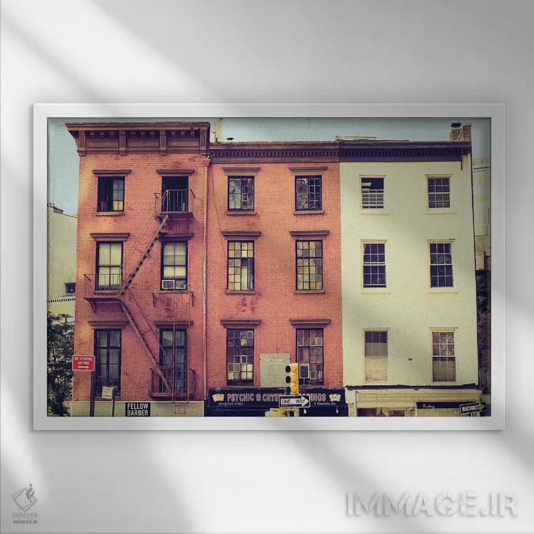 تابلو نیویورک کلاسیک ۱ اثر آن هادک - نمای قابدار سفید