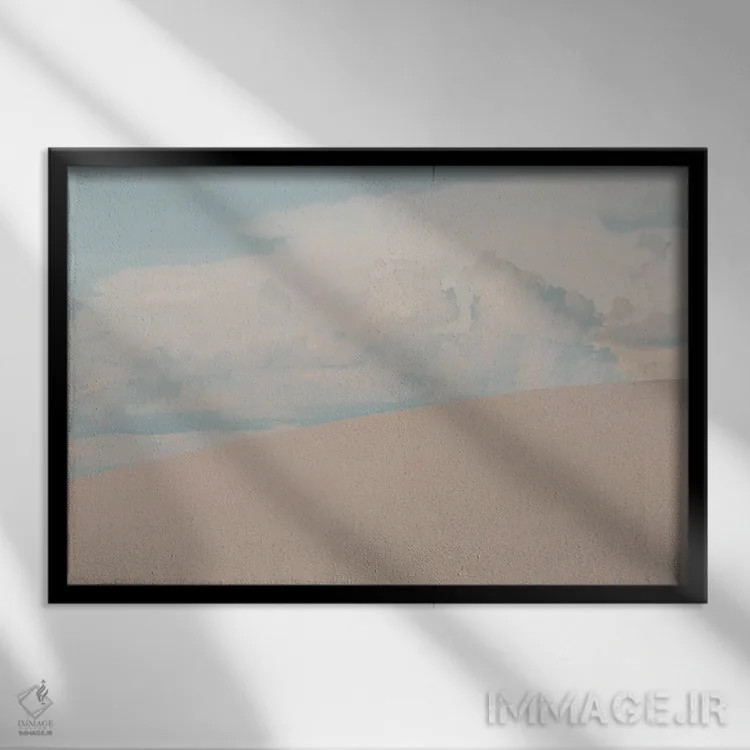 تابلو ماسههای سفید نیومکزیکو II اثر آن هادک - نمای قابدار مشکی