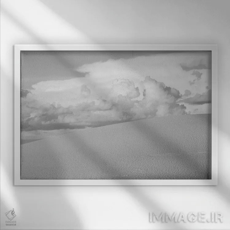 تابلو ماسههای سفید نیومکزیکو اثر آن هادک - نمای قابدار سفید