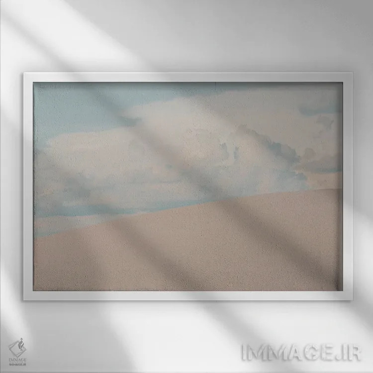 تابلو ماسههای سفید نیومکزیکو II اثر آن هادک - نمای قابدار سفید